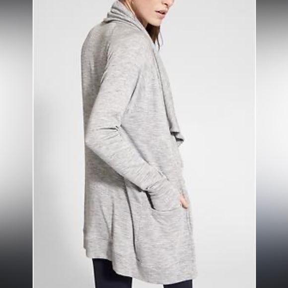 Athleta Modal Blend Studio Wrap in Gray size Medium - Picture 2 of 12